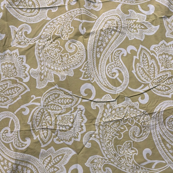Twin Paisley Patterned Duvet Cover- Olive Green